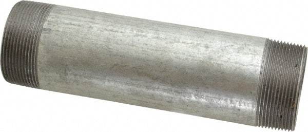 B&K Mueller - Schedule 40, 2 x 8" Galvanized Pipe Nipple - Threaded Steel - Industrial Tool & Supply