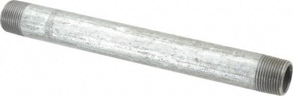 B&K Mueller - Schedule 40, 3/4 x 9" Galvanized Pipe Nipple - Threaded Steel - Industrial Tool & Supply
