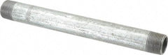B&K Mueller - Schedule 40, 3/4 x 9" Galvanized Pipe Nipple - Threaded Steel - Industrial Tool & Supply