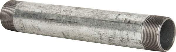 B&K Mueller - Schedule 40, 1-1/2 x 11" Galvanized Pipe Nipple - Threaded Steel - Industrial Tool & Supply