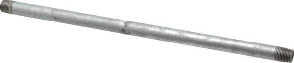 B&K Mueller - Schedule 40, 1/4 x 12" Galvanized Pipe Nipple - Threaded Steel - Industrial Tool & Supply