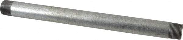 B&K Mueller - Schedule 40, 3/4 x 12" Galvanized Pipe Nipple - Threaded Steel - Industrial Tool & Supply