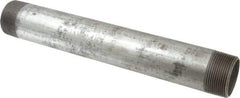 B&K Mueller - Schedule 40, 1-1/2 x 12" Galvanized Pipe Nipple - Threaded Steel - Industrial Tool & Supply
