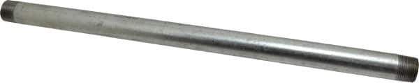 B&K Mueller - Schedule 40, 3/4 x 18" Galvanized Pipe Nipple - Threaded Steel - Industrial Tool & Supply