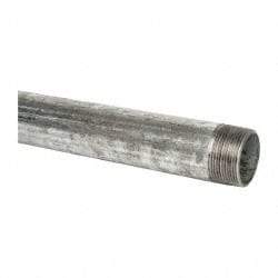 B&K Mueller - Schedule 40, 1-1/2 x 18" Galvanized Pipe Nipple - Threaded Steel - Industrial Tool & Supply