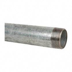 B&K Mueller - Schedule 40, 2 x 18" Galvanized Pipe Nipple - Threaded Steel - Industrial Tool & Supply