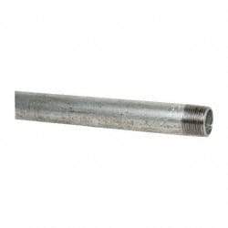 B&K Mueller - Schedule 40, 3/4 x 24" Galvanized Pipe Nipple - Threaded Steel - Industrial Tool & Supply