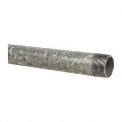 B&K Mueller - Schedule 40, 1-1/4 x 24" Galvanized Pipe Nipple - Threaded Steel - Industrial Tool & Supply