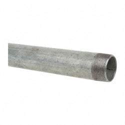 B&K Mueller - Schedule 40, 1-1/2 x 30" Galvanized Pipe Nipple - Threaded Steel - Industrial Tool & Supply