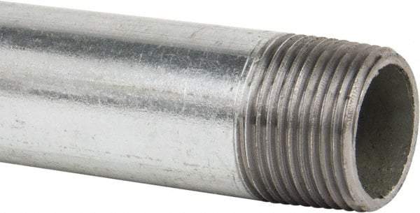 B&K Mueller - Schedule 40, 3/4 x 48" Galvanized Pipe Nipple - Threaded Steel - Industrial Tool & Supply