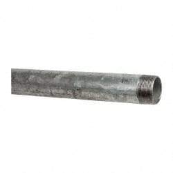 B&K Mueller - Schedule 40, 1-1/2 x 60" Galvanized Pipe Nipple - Threaded Steel - Industrial Tool & Supply