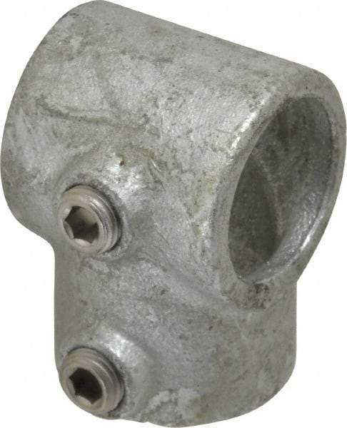 PRO-SAFE - 1" Pipe, Single Socket Tee, Malleable Iron Tee Pipe Rail Fitting - Galvanized Finish - Industrial Tool & Supply
