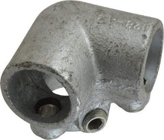 PRO-SAFE - 3/4" Pipe, 90° Side Outlet Elbow, Malleable Iron Elbow Pipe Rail Fitting - Galvanized Finish - Industrial Tool & Supply