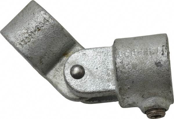 PRO-SAFE - 1" Pipe, Malleable Iron Swivel Socket Pipe Rail Fitting - Galvanized Finish - Industrial Tool & Supply