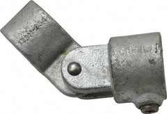 PRO-SAFE - 1" Pipe, Malleable Iron Swivel Socket Pipe Rail Fitting - Galvanized Finish - Industrial Tool & Supply