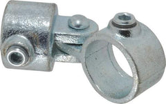 PRO-SAFE - 1-1/4" Pipe, Malleable Iron Swivel Socket Pipe Rail Fitting - Galvanized Finish - Industrial Tool & Supply