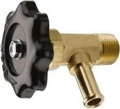 Parker - Hose I.D. x MNPTF End Connection Brass Truck Valve - 2-3/4" OAL, 5/8 x 3/8" Pipe - Industrial Tool & Supply