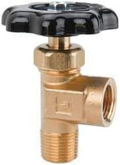 Parker - FNPTF x MNPTF End Connection Brass Truck Valve - 2.96" OAL, 3/8 x 1/2" Pipe - Industrial Tool & Supply