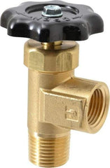 Parker - FNPTF x MNPTF End Connection Brass Truck Valve - 3.15" OAL, 1/2" Pipe - Industrial Tool & Supply
