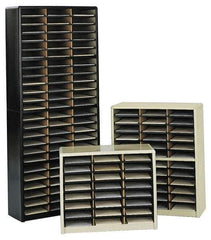 Safco - 32-1/4" Wide x 25-3/4" High x 13-1/2" Deep Steel Document Organizer - 24 Compartments, Black, 9-3/4" Wide x 2-1/2" High x 12-1/2" Deep Compartment - Industrial Tool & Supply