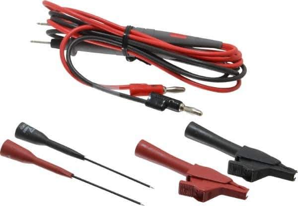 Pomona - Black/Red Electrical Test Equipment Probe Set - Use with Banana Plugs, Digital Multimeters - Industrial Tool & Supply