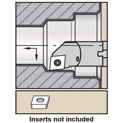 Kennametal - 25mm Min Bore Diam, 250mm OAL, 20mm Shank Diam, A-SCLC Indexable Boring Bar - CC.. Insert, Screw Holding Method - Industrial Tool & Supply