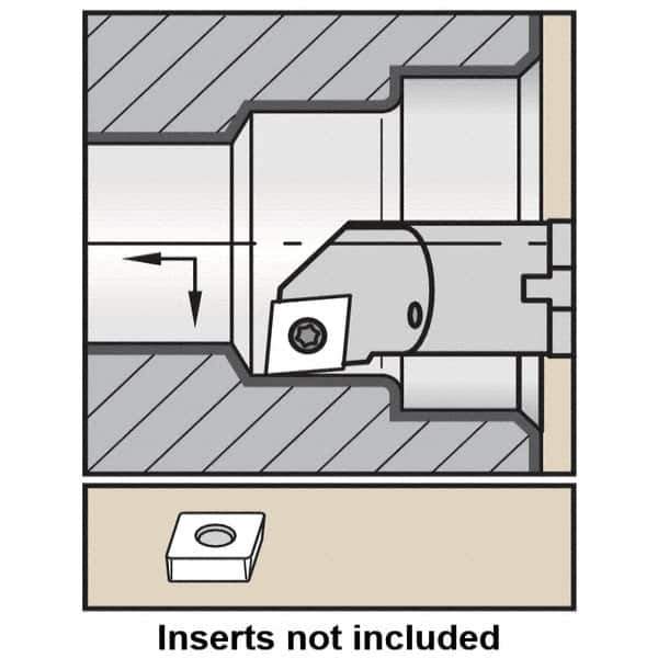 Kennametal - 25mm Min Bore Diam, 250mm OAL, 20mm Shank Diam, A-SCLC Indexable Boring Bar - CC.. Insert, Screw Holding Method - Industrial Tool & Supply