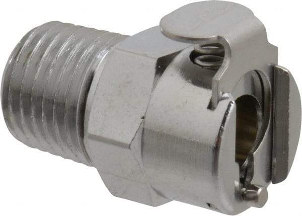 CPC Colder Products - 1/4 NPT Brass, Quick Disconnect, Coupling Body - 250 Max psi, -40 to 180°F, 2" OAL x 0.63" Overall Height, Chrome Plated - Industrial Tool & Supply