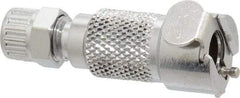 CPC Colder Products - 1/4" Outside Diam, Chrome Plated Brass Push-to-Connect Female Connector - 250 Max psi, Buna Nitrile O-Ring - Industrial Tool & Supply
