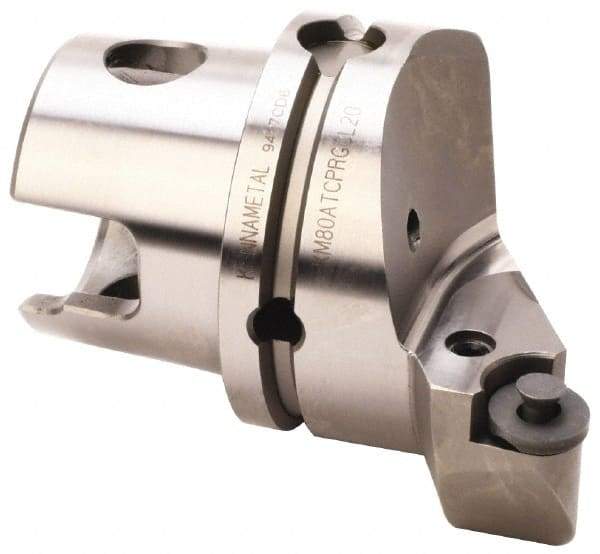 Kennametal - Left Hand Cut, Size KM80, RC.. 2006M0 Insert Compatiblity, Internal Modular Turning & Profiling Cutting Unit Head - 53mm Ctr to Cutting Edge, 70mm Head Length, Through Coolant, Series Kenlever - Industrial Tool & Supply