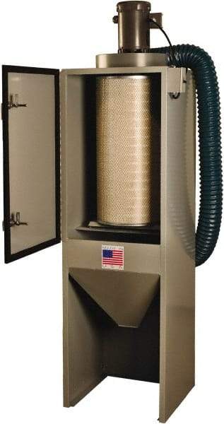 Value Collection - 1-1/2 hp, 600 CFM Sandblaster Dust Collector - 76" High x 21" Diam - Industrial Tool & Supply
