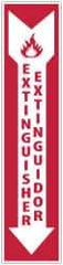 NMC - Extinguisher, Plastic Fire Sign - 4" Wide x 18" High - Industrial Tool & Supply