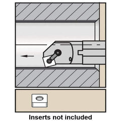 Kennametal - 50mm Min Bore Diam, 300mm OAL, 40mm Shank Diam, A-MSKN Indexable Boring Bar - SN.. Insert, Screw or Clamp Holding Method - Industrial Tool & Supply