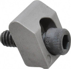 Mitee-Bite - 1/4-20 Screw Thread, 3/4" Wide x 0.15" High, Smooth Steel Standard Style Screw Mount Toe Clamp - 3,600 Lb Holding Force, 174" Lb Torque, 14.5 Lb Ft Torque, 0.57" Long Extension, 0.024" Throw, 6 Clamps in Package - Industrial Tool & Supply