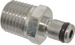 CPC Colder Products - 1/4 NPT, Chrome Plated Brass Push-to-Connect Male Connector - 250 Max psi, Tube to Male Connection Buna Nitrile O-Ring - Industrial Tool & Supply