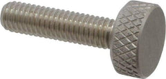 Gibraltar - #10-32 Knurled Shoulderless Grade 18-8 Stainless Steel Thumb Screw - 15/16" OAL, 7/16" Head Diam x 3/16" Head Height - Industrial Tool & Supply