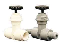 Specialty Mfr - 1/4" Pipe, Inline Needle Valve - PTFE Seal, FNPT x FNPT Ends, PVC Valve, 125 Max psi - Industrial Tool & Supply