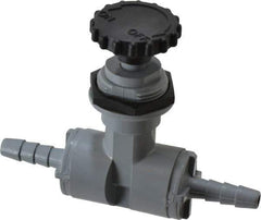 Specialty Mfr - 1/4" Pipe, Inline Needle Valve - EPDM Seal, Barbed x Barbed Ends, PVC Valve, 125 Max psi - Industrial Tool & Supply