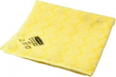 Rubbermaid - Dry Microfiber Wipes - 16" x 16" Sheet Size, Yellow - Industrial Tool & Supply