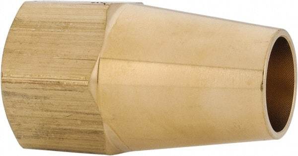 Parker - 3/4" Tube OD, 45° Brass Flared Tube Long Nut - 1-1/16-14 UNF, Flare Ends - Industrial Tool & Supply