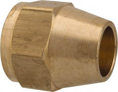 Parker - 1/2" Tube OD, 45° Brass Flared Tube Shorter Nut - 3/4-16 UNF, Flare Ends - Industrial Tool & Supply