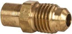 Parker - 3/8" Tube OD, 45° Brass Flared Tube Flare To Solder - 5/8-18 UNF - Industrial Tool & Supply