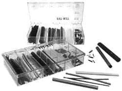 Alpha Wire - 82 Piece, Black, Heat Shrink Electrical Tubing Kit - Nylon, PVC, PVDF, SR-XLPO and XLPO - Industrial Tool & Supply