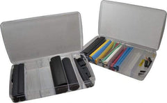 Alpha Wire - 147 Piece, Heat Shrink Electrical Tubing Kit - FEP, Nylon, Polyolefin, PTFE, PVC, PVDF, SR-XLPO and XLPO - Industrial Tool & Supply