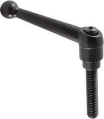 KIPP - 1/2-13, 0.98" Hub Diam, Zinc Die Cast (Steel Components) Threaded Stud Adjustable Clamping Lever - 2.36" Stud Length, 4-1/4" OAL, 2.64" High - Industrial Tool & Supply