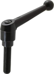 KIPP - 5/8-11, 1.18" Hub Diam, Zinc Die Cast (Steel Components) Threaded Stud Adjustable Clamping Lever - 2.36" Stud Length, 4.96" OAL, 3.11" High - Industrial Tool & Supply
