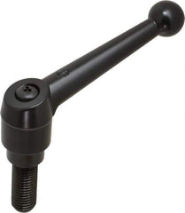 KIPP - M16 x 2.0, 30mm Hub Diam, Zinc Die Cast (Steel Components) Metric Threaded Stud Adjustable Clamping Lever - 40mm Stud Length, 126mm OAL, 79mm High - Industrial Tool & Supply