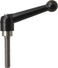KIPP - 5/16-18, 0.71" Hub Diam, Zinc Die Cast (Stainless Steel Components) Threaded Stud Adjustable Clamping Lever - 1.57" Stud Length, 2.87" OAL, 1.79" High - Industrial Tool & Supply