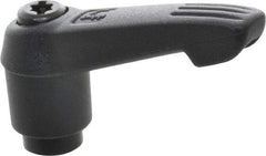 KIPP - 1/4-20, 0.51" Hub Diam, Glass Fiber (Steel Components) Tapped Adjustable Clamping Lever - 1.85" OAL, 1.18" High, 0.35" Hole Depth - Industrial Tool & Supply