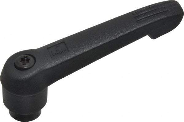 KIPP - 1/4-20, 0.71" Hub Diam, Glass Fiber (Steel Components) Tapped Adjustable Clamping Lever - 2.95" OAL, 1.63" High, 0.47" Hole Depth - Industrial Tool & Supply
